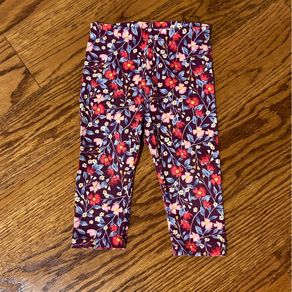 Old Navy | Burgundy Floral Leggings